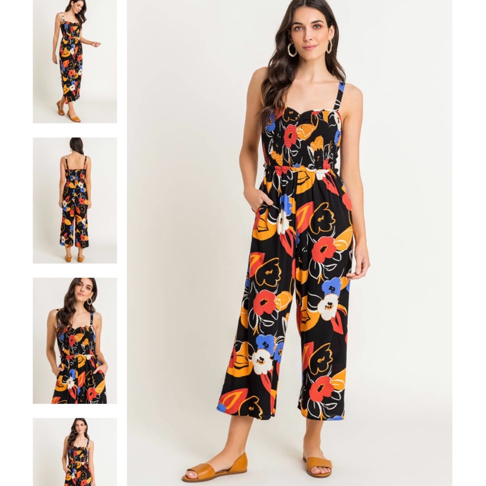 BOUTIQUE - NWT - Floral Jumpsuit -‎ Wide Leg - Lush Brand